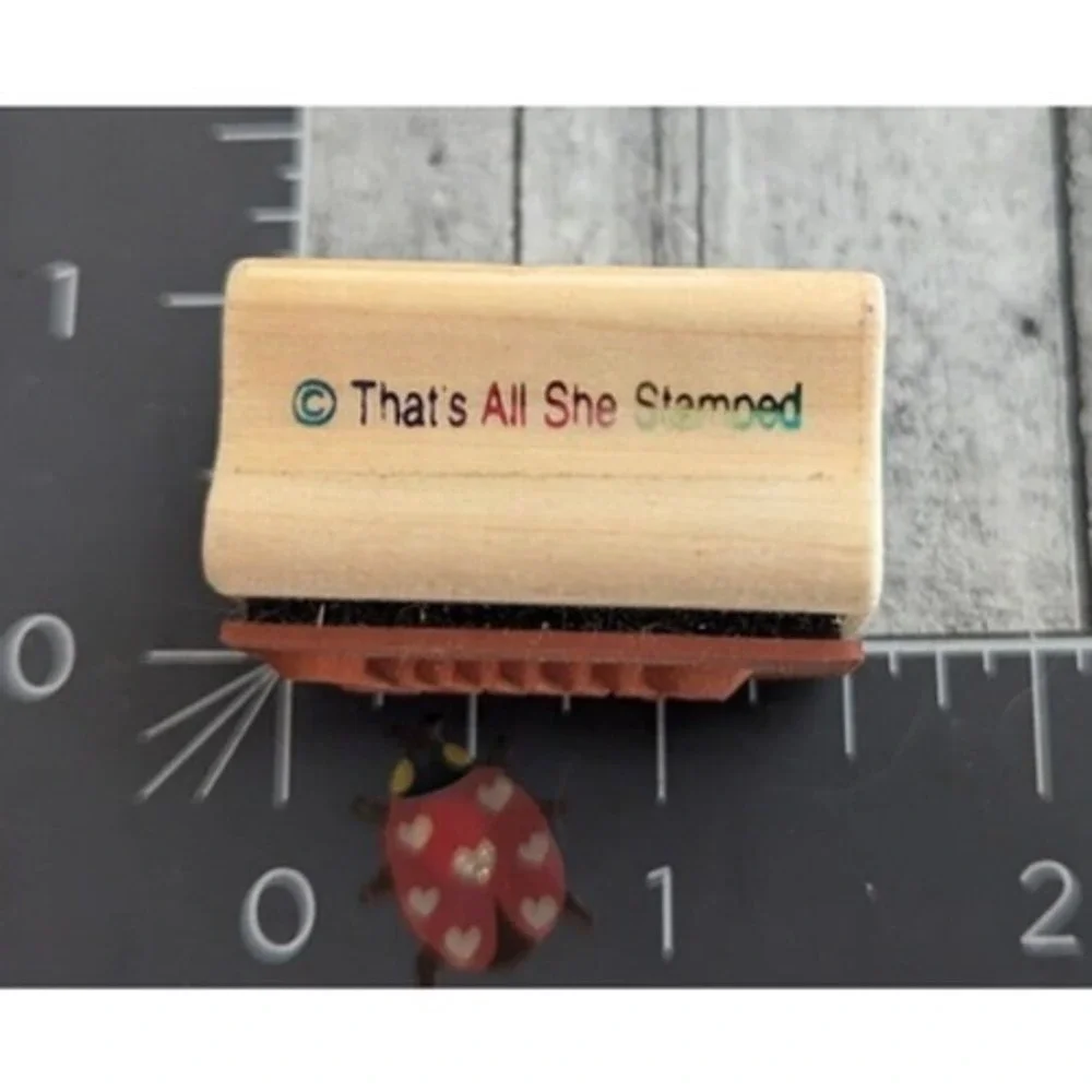 That's All She Stamped Jamie Name Rubber Stamp Wood #E8